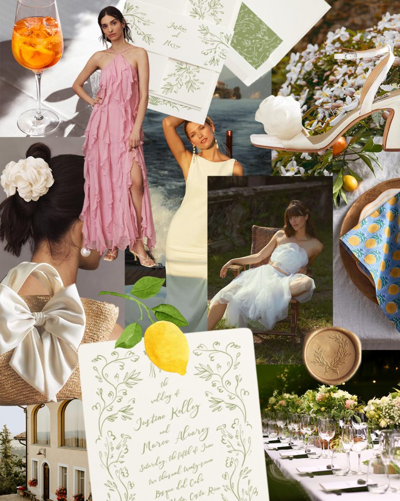 italian garden party wedding mood board