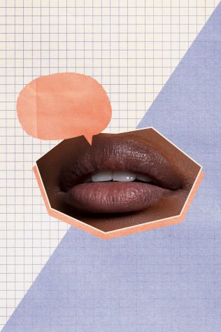mouth with speech bubble