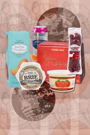 Trader Joe products for a New Year's Eve Party